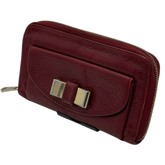 Chloe Lily Leather Continental Zip Around Wallet*Burgundy*Very nice condition - Picture 3 of 15